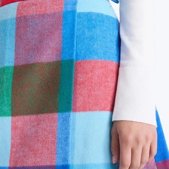 Free Assembly Plaid Faux Wrap Mini Skirt - Size 16 - Picture 3 of 12